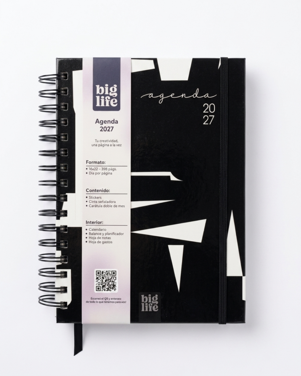 AGENDA N*7 DIARIA C/ESP.16X22cm.MONOCROMO BIG LIFE